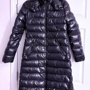 Moncler Shiny Black Puffer Coat